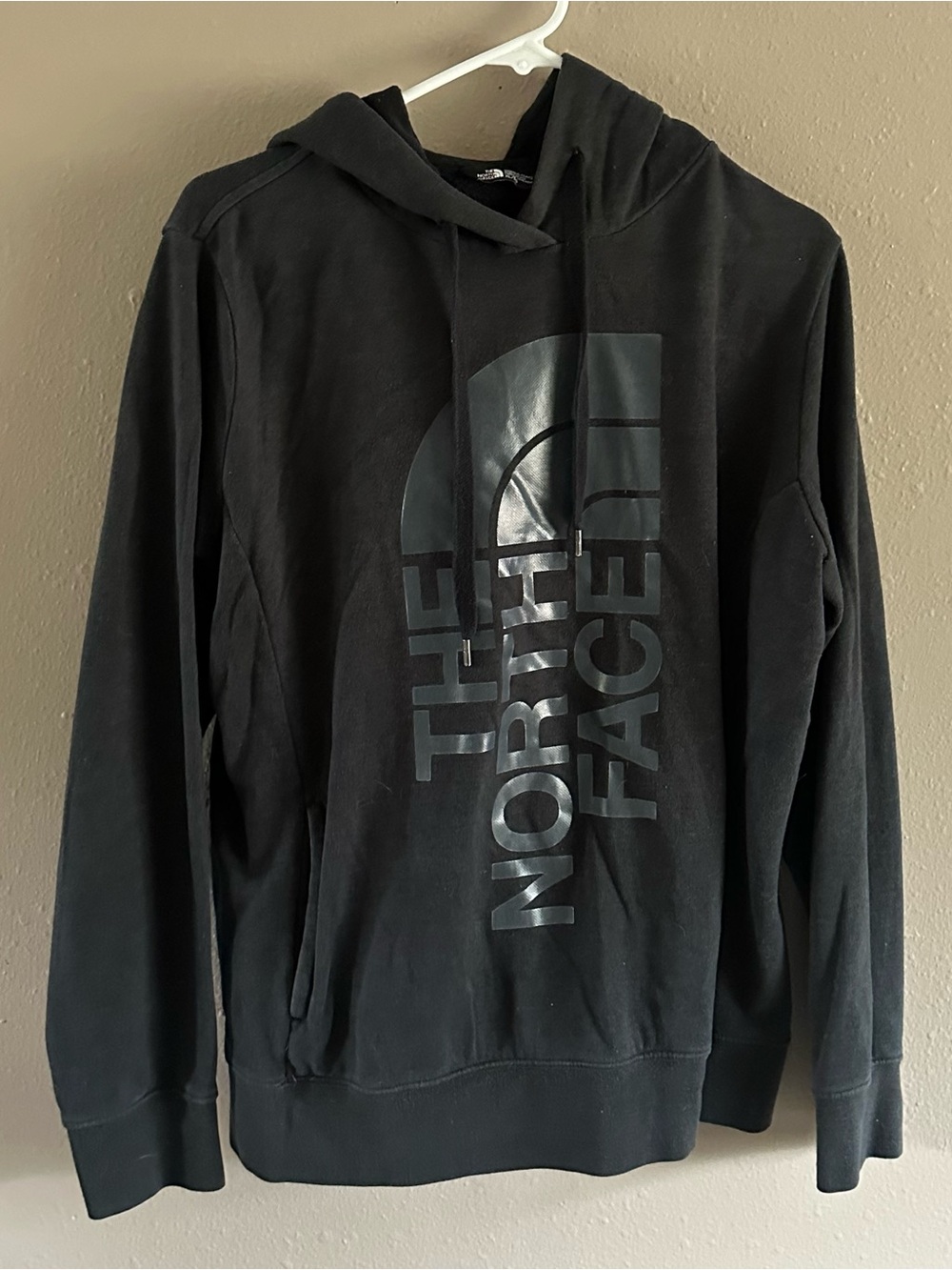 The North Face Black Vertical Logo Pullover Hoodie